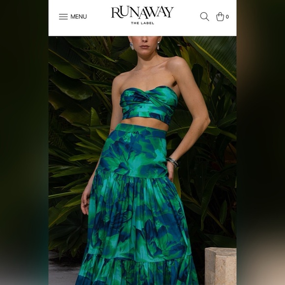 Runaway the Label AYLA CALISTA TOP CALISTA GREEN NEW Size L - Picture 5 of 6